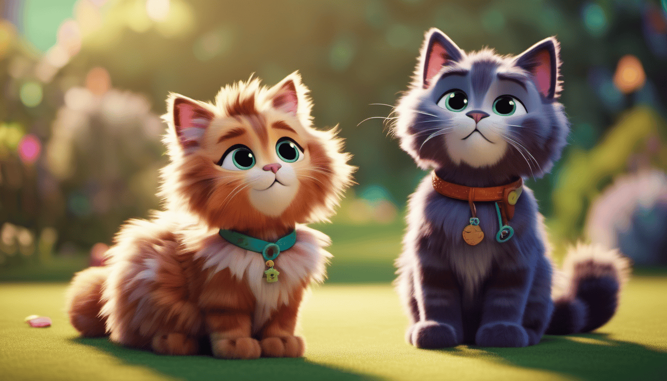 Cartoon fluffy cat 1